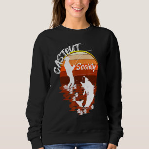 Geviste grafische Castout Society Large Mouth Bass Trui
