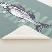 Geviste grafische vis voor de vissers sherpa deken (3/4)