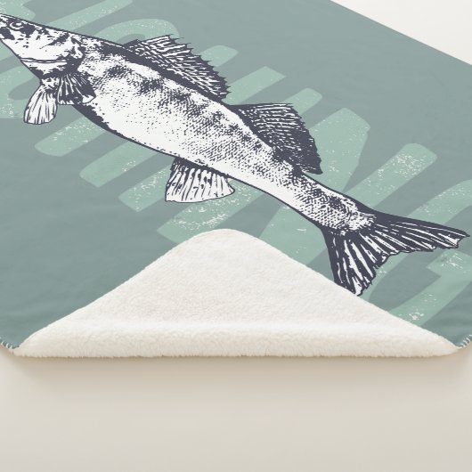 Geviste grafische vis voor de vissers sherpa deken (3/4)