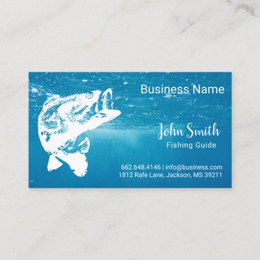 Geviste Guide Service Blue Water Visitekaartje (Voorkant)