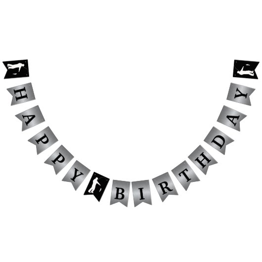 Geviste Happy Birthday-banner Vlaggetjes (Alle)