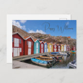 Geviste haven, Schilderachtig kustgebied Briefkaart (Voorkant / Achterkant)