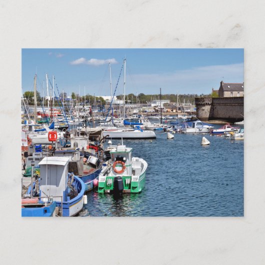 Geviste haven van Concarneau in Frankrijk Briefkaart (Voorkant)