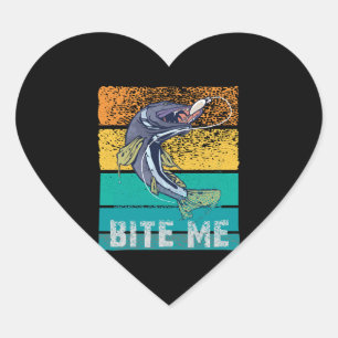 Geviste hengel hengel vissen hengel BIJT ME vissen Hart Sticker