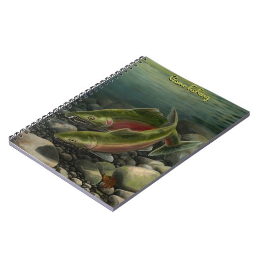 Geviste Journal Custom Coho Salmon Art Notitieboek (Linkerzijde)