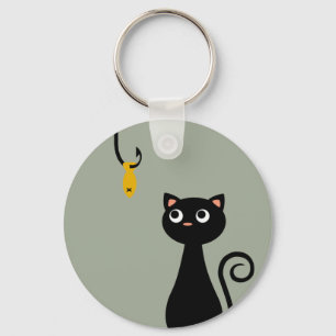 Geviste kat sleutelhanger