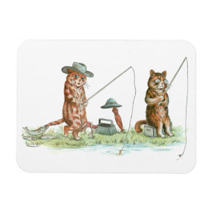 Geviste katten door Louis Wain Magneet