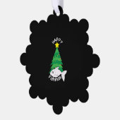 Geviste kerst ornament kaart (Links)