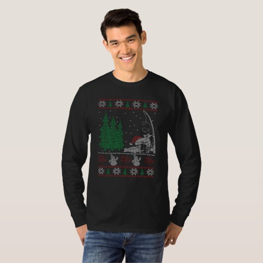 Geviste kerst t-shirt (Voorkant volledig)