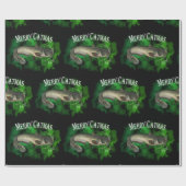 Geviste kerst van Merry Catmas Cadeaupapier (Vlak)