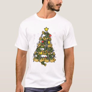 Geviste kerstboom t-shirt