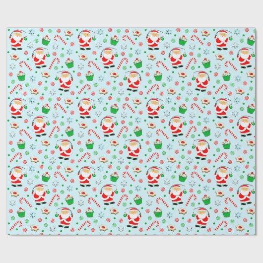 Geviste kerstfeestdag cadeaupapier (Vlak)