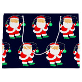 Geviste kerstfeestdag groot cadeauzakje (Voorkant)