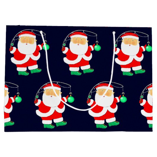 Geviste kerstfeestdag groot cadeauzakje (Achterkant)