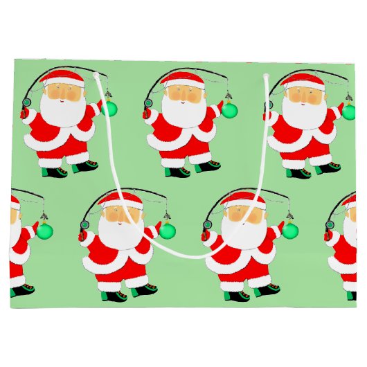 Geviste kerstfeestdag groot cadeauzakje (Achterkant)