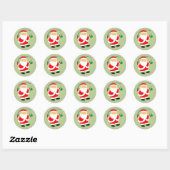 Geviste kerstfeestdag ronde sticker (Vel)