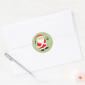 Geviste kerstfeestdag ronde sticker (Envelop)