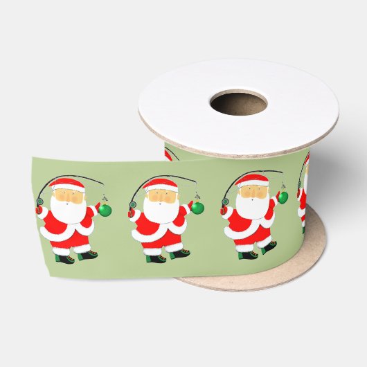 Geviste kerstfeestdag satijnen lint (Spoel)