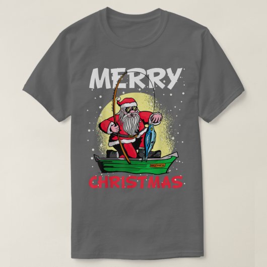 Geviste kerstwintersneeuw Santa Claus ang T-shirt (Design voorkant)