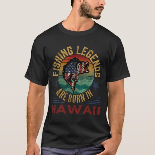 GEVISTE LEGENTEN WORDEN GEBOREN IN HAWAII T-Shirt (Voorkant)