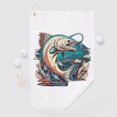 Geviste liefde vis golfhanddoek (Insitu)