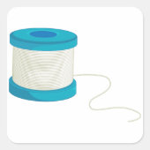 Geviste lijn vierkante sticker (Voorkant)