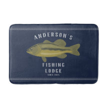 Geviste lodge in blauw, bas en familie