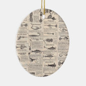 Geviste Lures Adverteren de visserij Keramisch Ornament (Rechts)