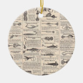 Geviste Lures Adverteren de visserij Keramisch Ornament (Voorkant)