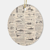 Geviste Lures Adverteren de visserij Keramisch Ornament (Links)