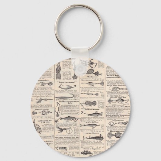 Geviste Lures Adverteren de visserij Sleutelhanger (Voorkant)