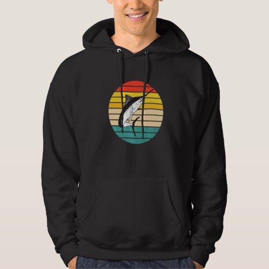 Geviste marlijn vis hoodie (Voorkant)