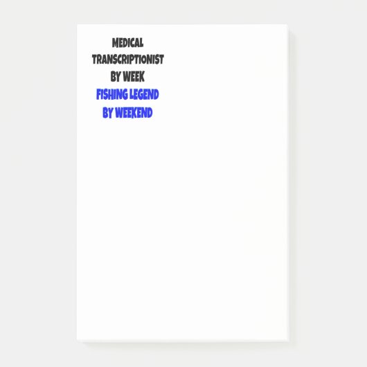 Geviste medische transcriptionist post-it® notes (Voorkant)