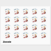 Geviste onderneming ronde sticker (Vel)