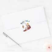 Geviste onderneming ronde sticker (Envelop)