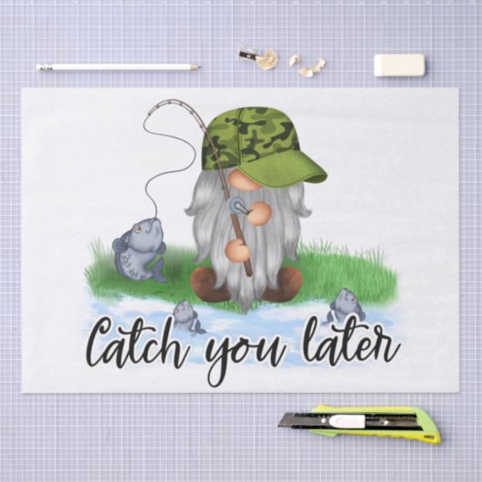 Geviste ontkoppeling van Gnome Tissuepapier (Craft)