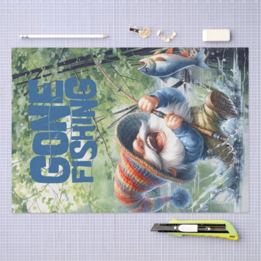 Geviste ontkoppeling van Gnome Tissuepapier (Craft)