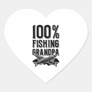 Geviste opa vissen hart sticker