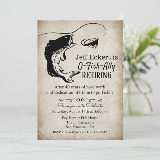 Geviste pensioenuitnodiging kaart (Staand voorkant)