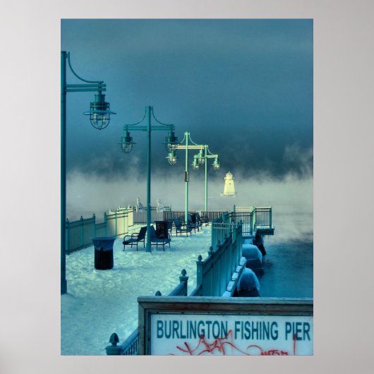 Geviste Pier Burlington Vermont Poster (Voorkant)