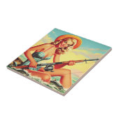  Geviste pin-up Tegeltje (Zijkant)