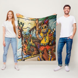 Geviste poortenkast fleece deken