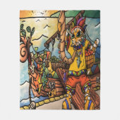 Geviste poortenkast fleece deken (Voorkant)