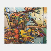 Geviste poortenkast fleece deken (Voorkant (Horizontaal))