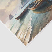 Geviste rawboten aan de kust bij Costal Village Tissuepapier (Detail)