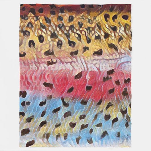 Geviste regenboogforel fleece deken (Voorkant)