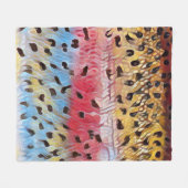 Geviste regenboogforel fleece deken (Voorkant (Horizontaal))