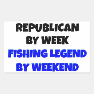 Geviste Republikeinse legende Rechthoekige Sticker