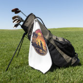 Geviste retro Gevist vis Golfhanddoek (Groen)