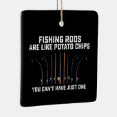 Geviste rijen zijn als aardappelchips die je niet  keramisch ornament (Rechts)